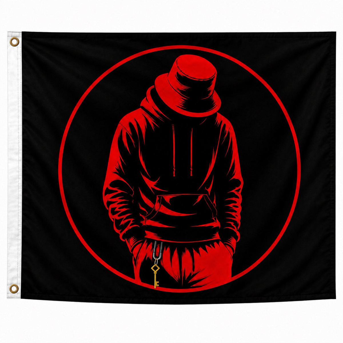 Christopher’s Manifesto Founder Flag with approved diamond-loop key